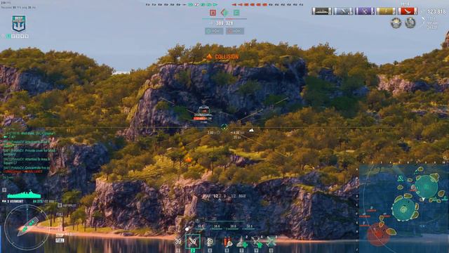 Battleship Vermont: Exciting game on map Trap - World of Warships смотреть онлайн