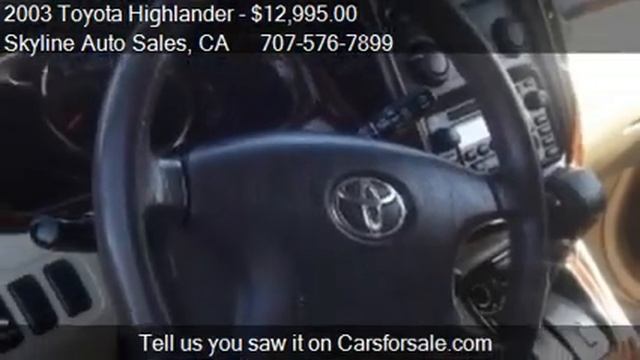 2003 Toyota Highlander 4x4 Limited - for sale in Santa Rosa, смотреть онлайн