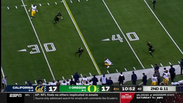 Kayvon Thibodeaux (Oregon EDGE) vs Cal 2021 смотреть онлайн