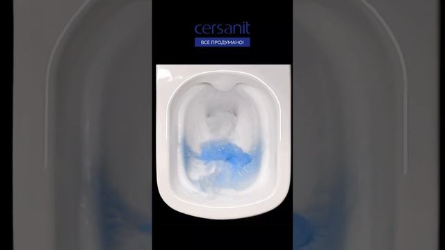 Унитаз подвесной COLOUR CLEAN ON - 100% смыв, омывание и тест на выплеск #cersanit #ремонт смотреть онлайн