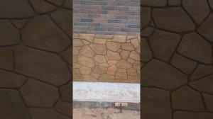 имитации камня  из плиточного  клея