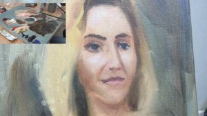 Портрет маслом с натуры. 1 сеанс. как начать портрет маслом. Урок для начинающих