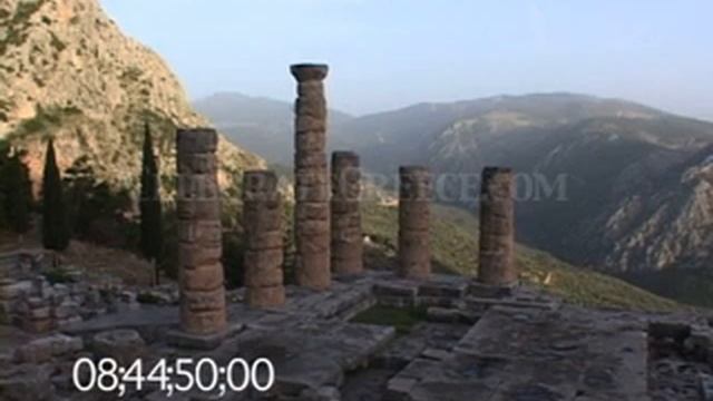 0241 Site of the Oracle, the Temple of Apollo in Delphi, Greece смотреть онлайн