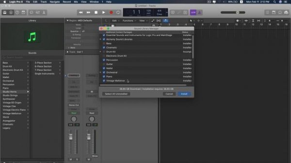 Как настроить Logic Pro X для начала работы