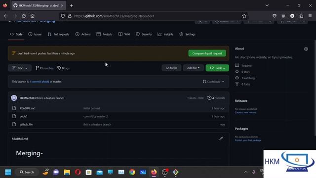 Creation ,Deletion and Merging Branches In Github (Full Concept in Hindi) смотреть онлайн