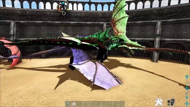 Godzilark vs Crystal Wyvern Queen || Ark Battle смотреть онлайн