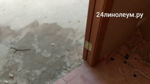 Укладка линолеума на кафель Ютекс Форум. 1 комнатная квартира на ул. Киренского