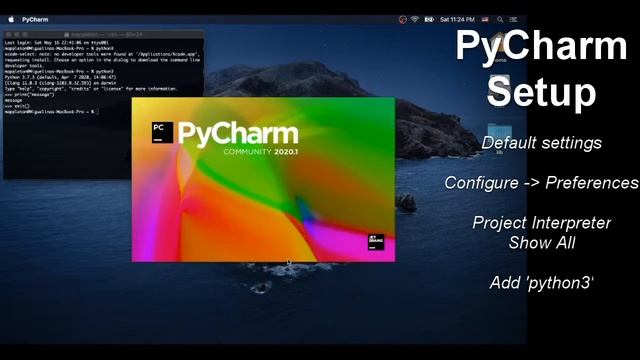 macOS Python 3 and PyCharm Installation смотреть онлайн