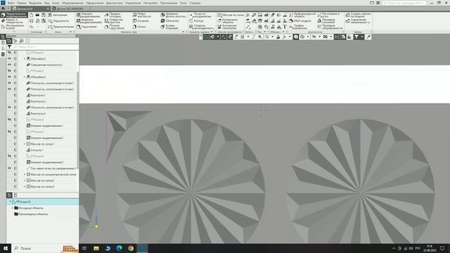 Моделирование кружки с геометрической резьбой в Компас3D