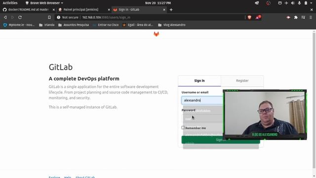Instalação Jenkins + Integração Gitlab com Docker смотреть онлайн