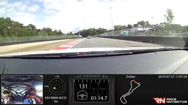 RN #1 Onboard video Zolder, BMW M235, 02:29.590 смотреть онлайн