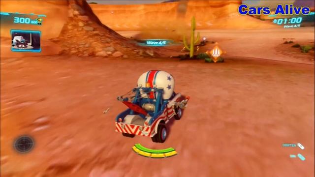 Cars 2 Game Play - How to unlock Gunner Acer, Road Rage badge. смотреть онлайн