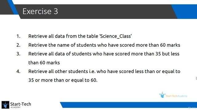 Fundamental SQL statements SELECT & WHERE Exercise 8 смотреть онлайн