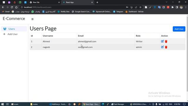 161 - المشروع الرابع : صفحة إضافة مستخدم (مع صلاحية 2) | React Permissions смотреть онлайн