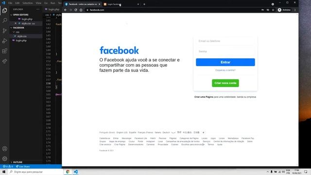 Tela Responsiva de Login e Senha Igual do Facebook com PHP, HTML e CSS - Aula 2 смотреть онлайн