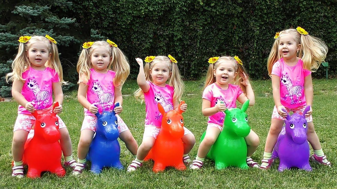 Five little babies Jumping on the bed Nursery rhymes songs for children learn colors with Baby songs смотреть онлайн