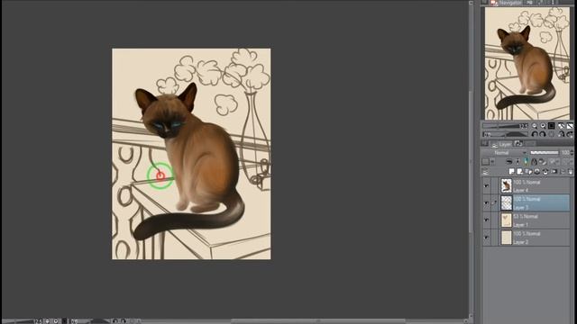 Сиамская кошка. Speed paint! смотреть онлайн