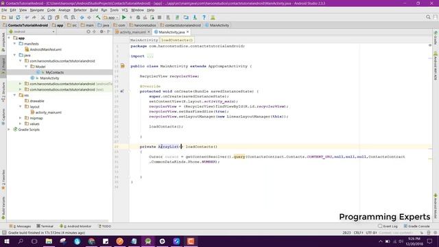 #1 Display Phone Contacts App using Java Android Studio смотреть онлайн