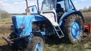 Фрезируем целину трактором мтз 80л и фреза БТЗ 1.8
