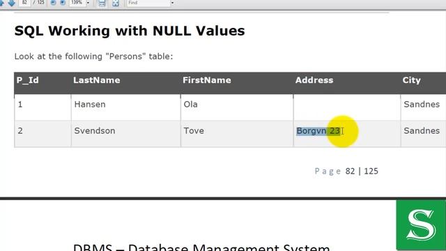 Lesson 41 SQL NULL Values Part3 MySql Basic to Advance Toturails Sahalsoftware смотреть онлайн