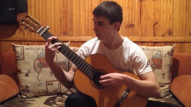 "The Flintstones" theme on acoustic guitar / Музыка из мультфильма Флинстоуны на акустической гитар смотреть онлайн
