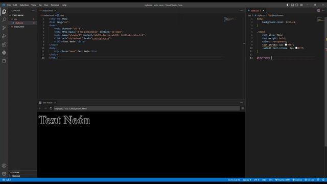 Text Neon HTML Css (animation coding) смотреть онлайн