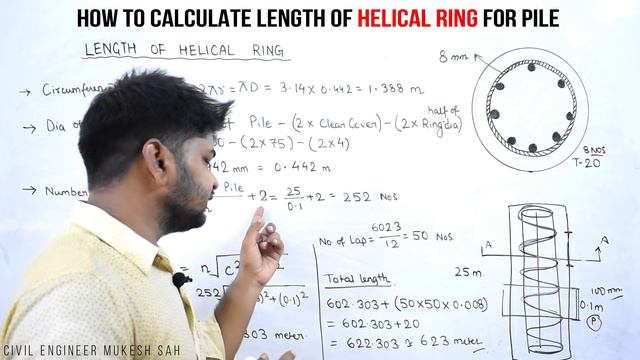 How to Calculate Length of Helical Ring for Pile at Construction Site for Billing Purpose смотреть онлайн