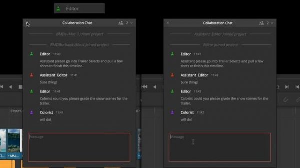 Multi user collaboration with DaVinci Resolve Studio