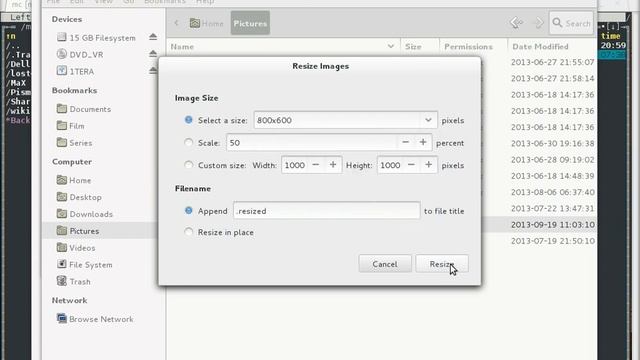 Resize image under Linux with Gnome shell смотреть онлайн