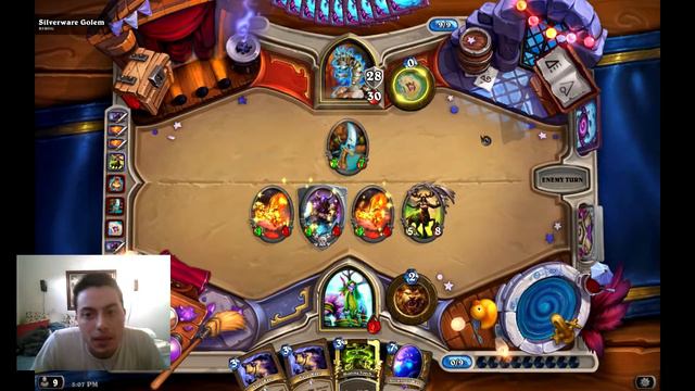 Hearthstone - Beating Heroic Silverware Golem - Fatigue druid смотреть онлайн