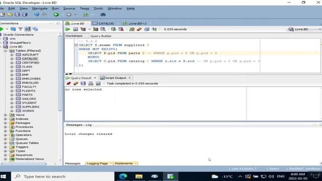 Oracle Division avec Not Exists смотреть онлайн