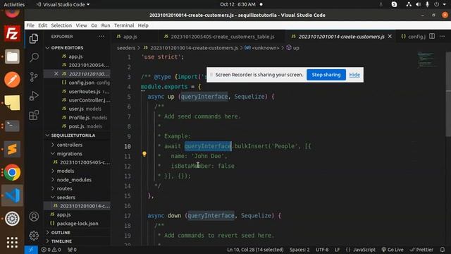 Sequelize ORM with NodeJS #22 Seeders Node with Sequelize смотреть онлайн