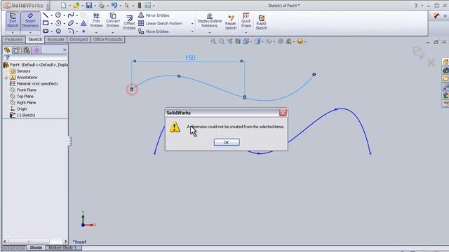 15- SolidWorks Sketch TUTORIAL: SPLINE смотреть онлайн