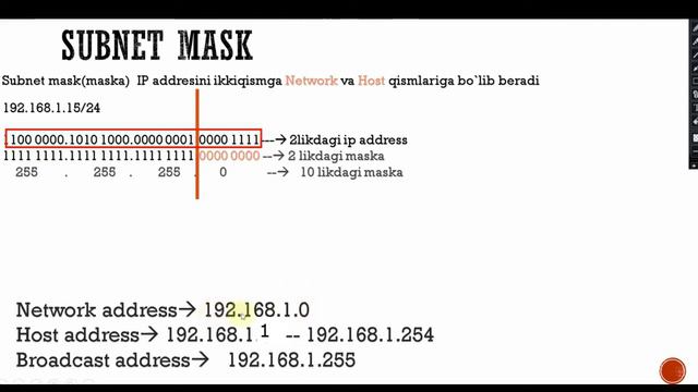 #07 #CCNA IP address 2-qism | Subnet mask( maska, prefix) смотреть онлайн