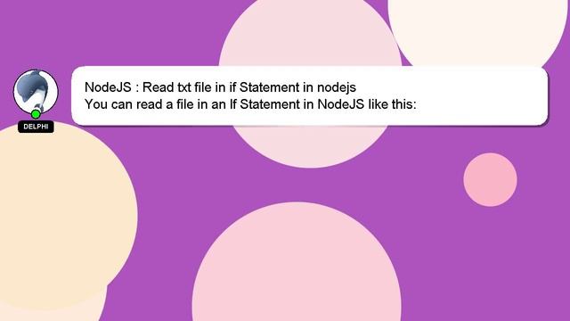 NodeJS : Read txt file in if Statement in nodejs смотреть онлайн