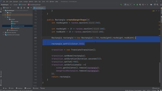 JavaFX and Scene Builder - Dodge the red rectangles! смотреть онлайн