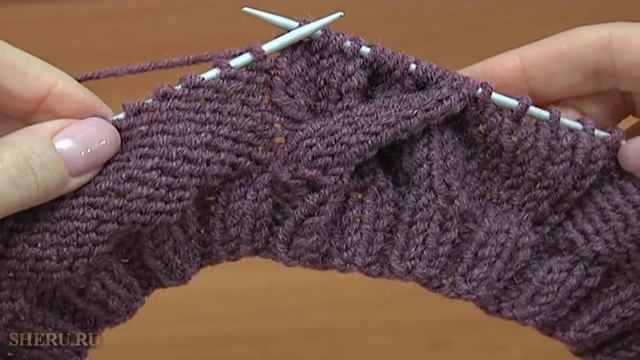 Стильная и красивая шапочка спицами. Урок 241 смотреть онлайн