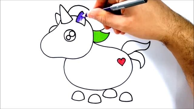 HOW TO DRAW A UNICORN - ROBLOX ADOPT ME PET - HOW TO DRAW ROBLOX смотреть онлайн