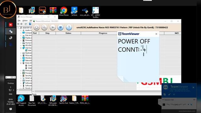 Realme Narzo N53 RMX3761 Pratten and Frp Unlock With SPD Tool Done By BJ Software Solution смотреть онлайн