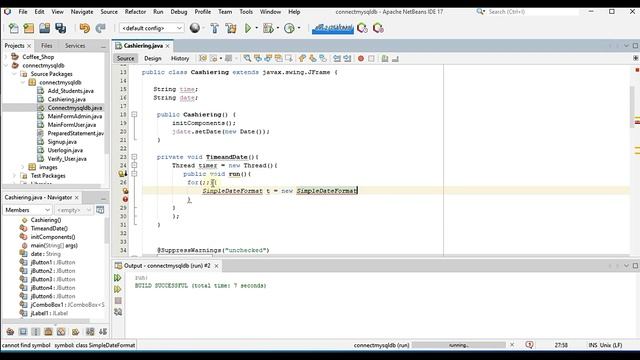 Java Programming #6-Basic School Mgmt System - Netbeans 17 w/ Oracle - Display time seconds running смотреть онлайн