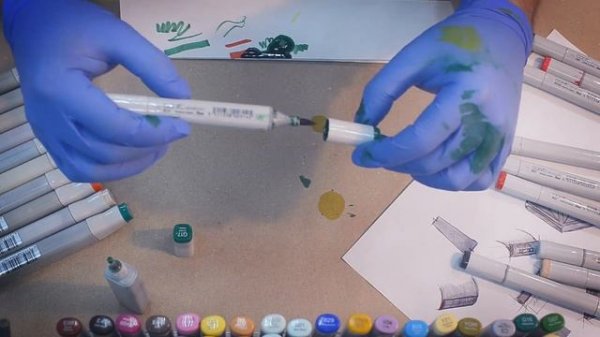 Как заправлять маркеры Copic How to fill copic markers