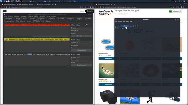 Insecure Deserialization vulnerabilities: Lab #2 by PortSwigger - Modifying Serialized Data Types смотреть онлайн