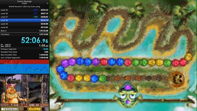 Zuma's Revenge Any% in 1:31:54 (DS) смотреть онлайн