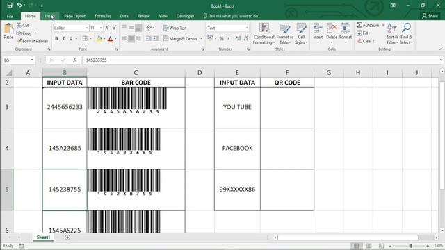 How to create BAR Code and QR code in Excel || How to create QR Code in Excel смотреть онлайн