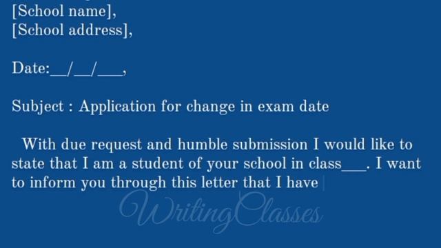 Application for change in exam date|| Formal letter смотреть онлайн