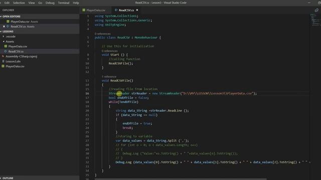 Read data from CSV file in unity смотреть онлайн