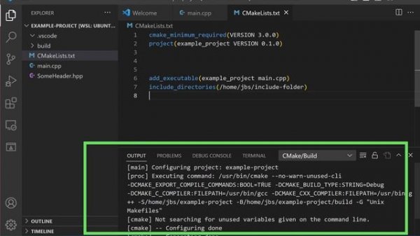 ? DO NOT USE c_cpp_properties.json ? How to setup vscode for CMake project, from confgure to build