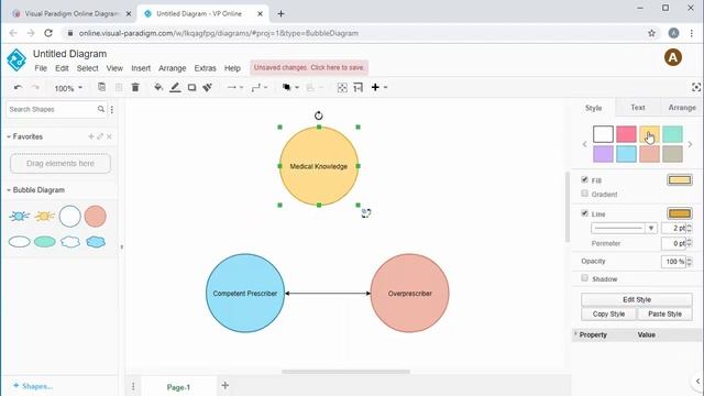 Create Bubble Diagram Online смотреть онлайн