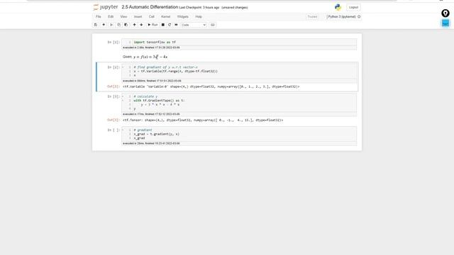 2.5 Deep Learning using Tensorflow - Automatic Differentiation смотреть онлайн