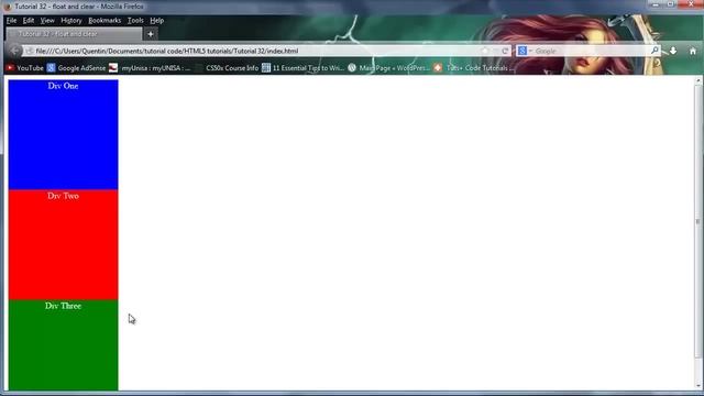 HTML5 and CSS3 beginners tutorial 32 float and clear part 2 смотреть онлайн